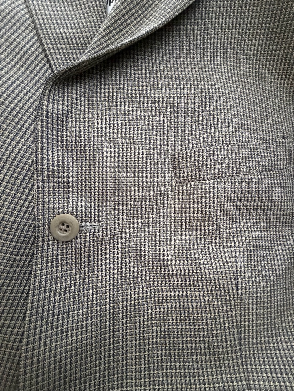 Peerless Tan Men's Houndstooth Blazer - Classic Tailored Jacket -Size 44S